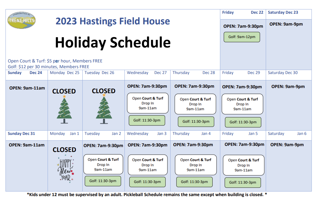 Hastings Field House Municipality of Trent Hills