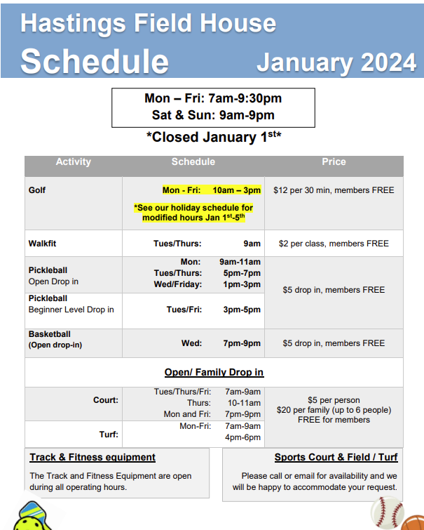 Hastings Field House Municipality of Trent Hills